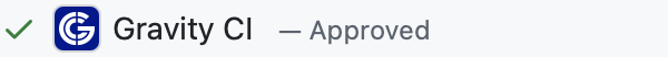 Screenshot of Gravity Check in GitHub: Approved