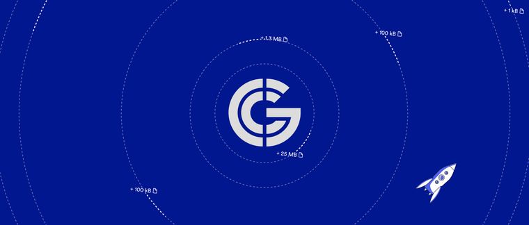 Gravity logo floating in space